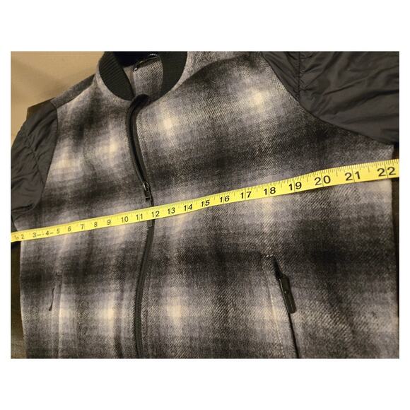 SMARTWOOL Ibera Merino Wool Bomber Jacket Black White Check Womens Small - Picture 10 of 10
